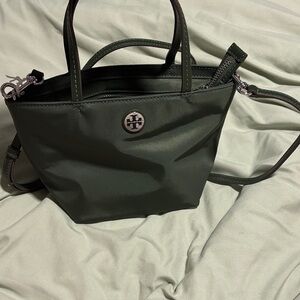Tory Burch Nylon Mini Tote Basil